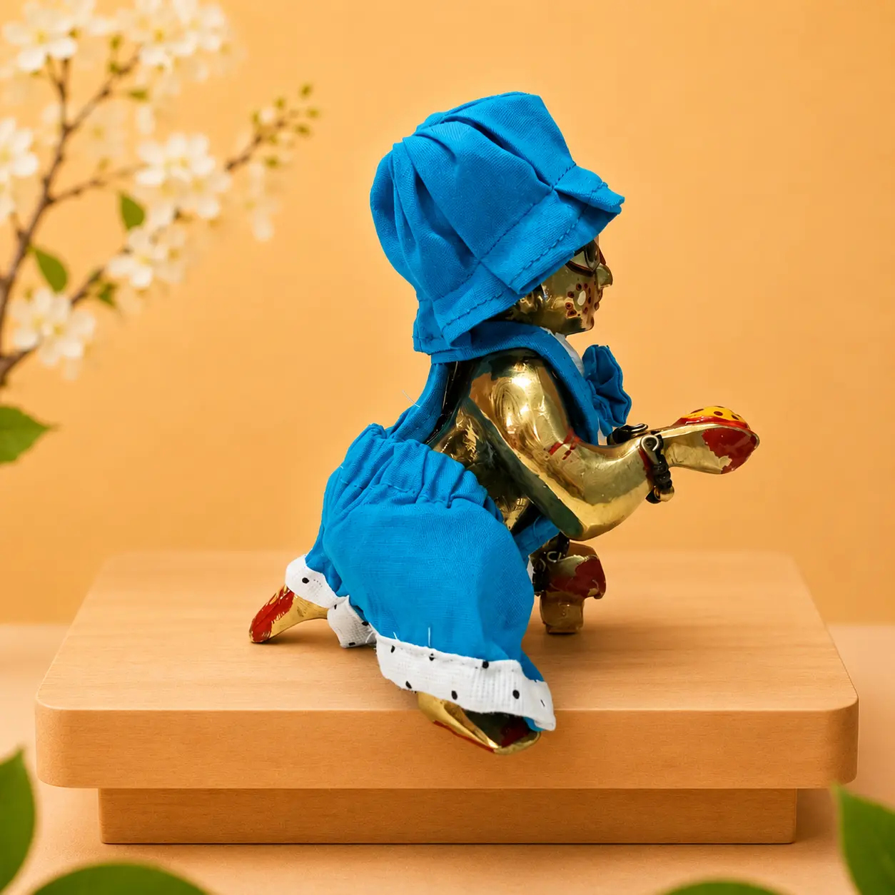 Sky Blue Cotton Laddu Gopal JumpSuit